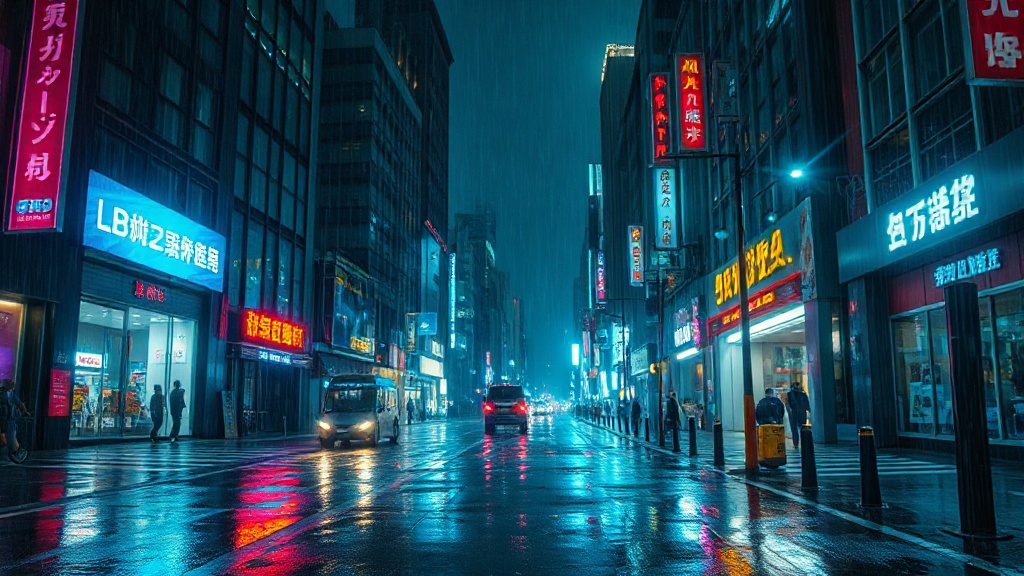 Cyberpunk city · Flux